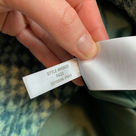 Madewell Belrose Shirt-Jacket in Jacquard Check Women's L Color Palm - Picture 9 of 10